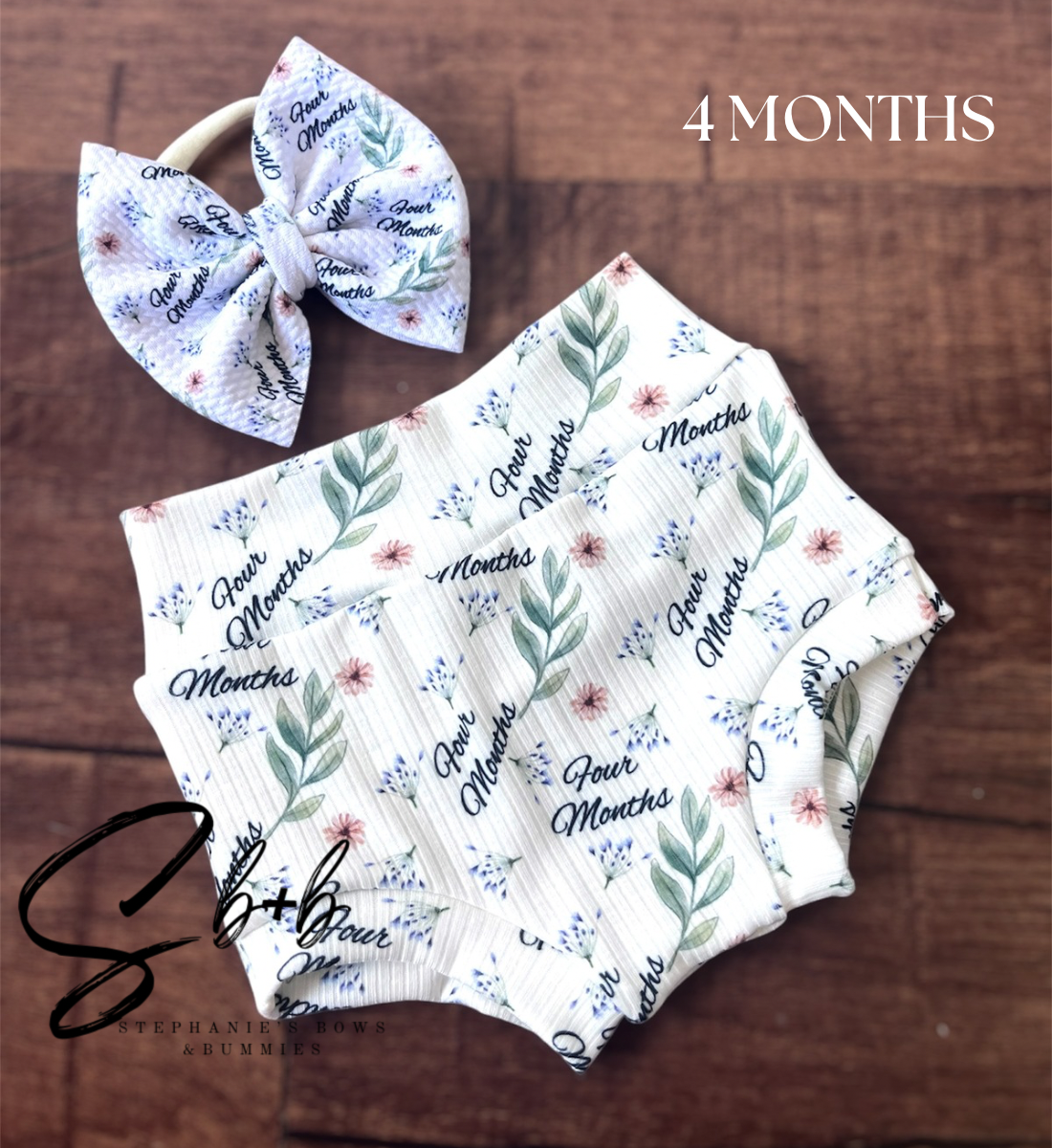Milestone Bummies+Bow Wild Flowers