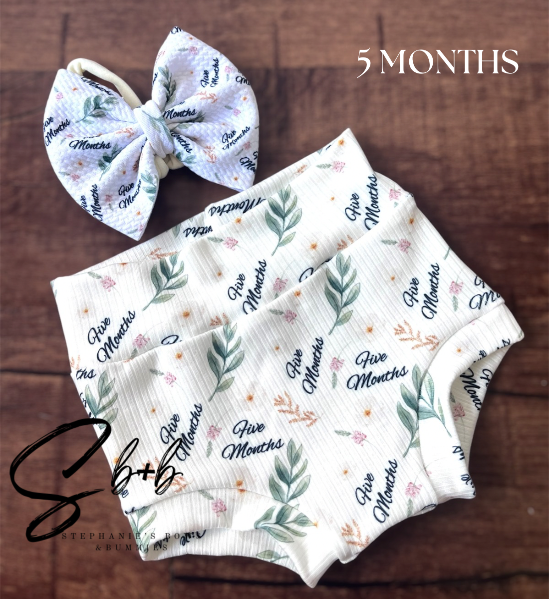 Milestone Bummies+Bow Wild Flowers