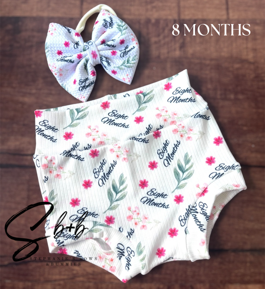 Milestone Bummies+Bow Wild Flowers