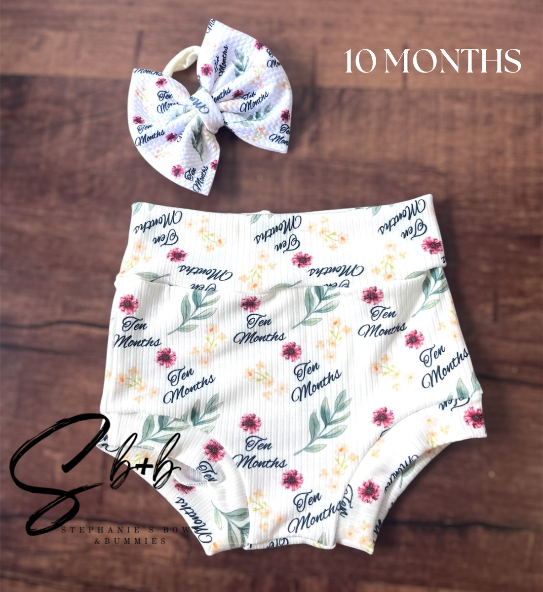 Milestone Bummies+Bow Wild Flowers