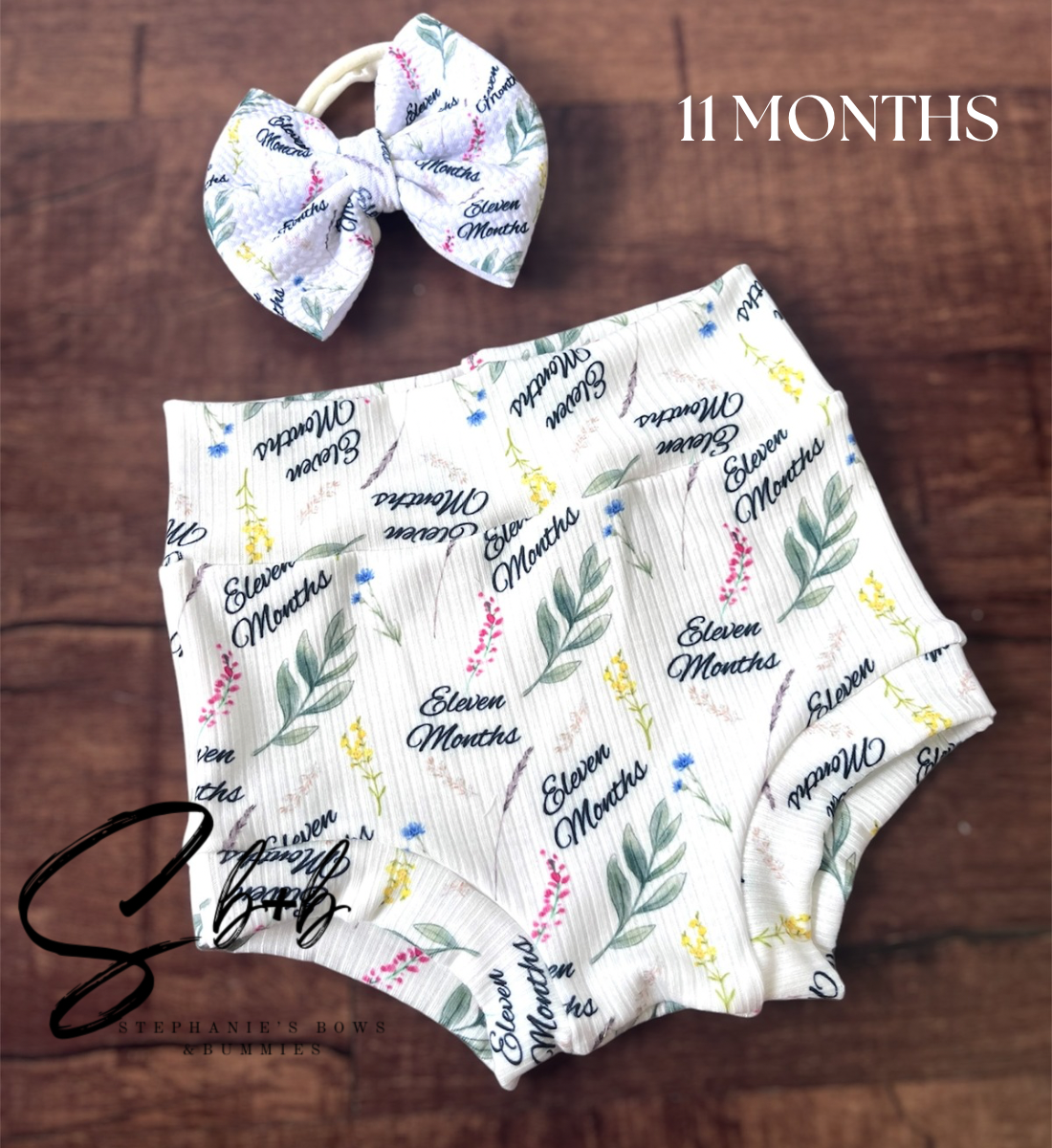 Milestone Bummies+Bow Wild Flowers