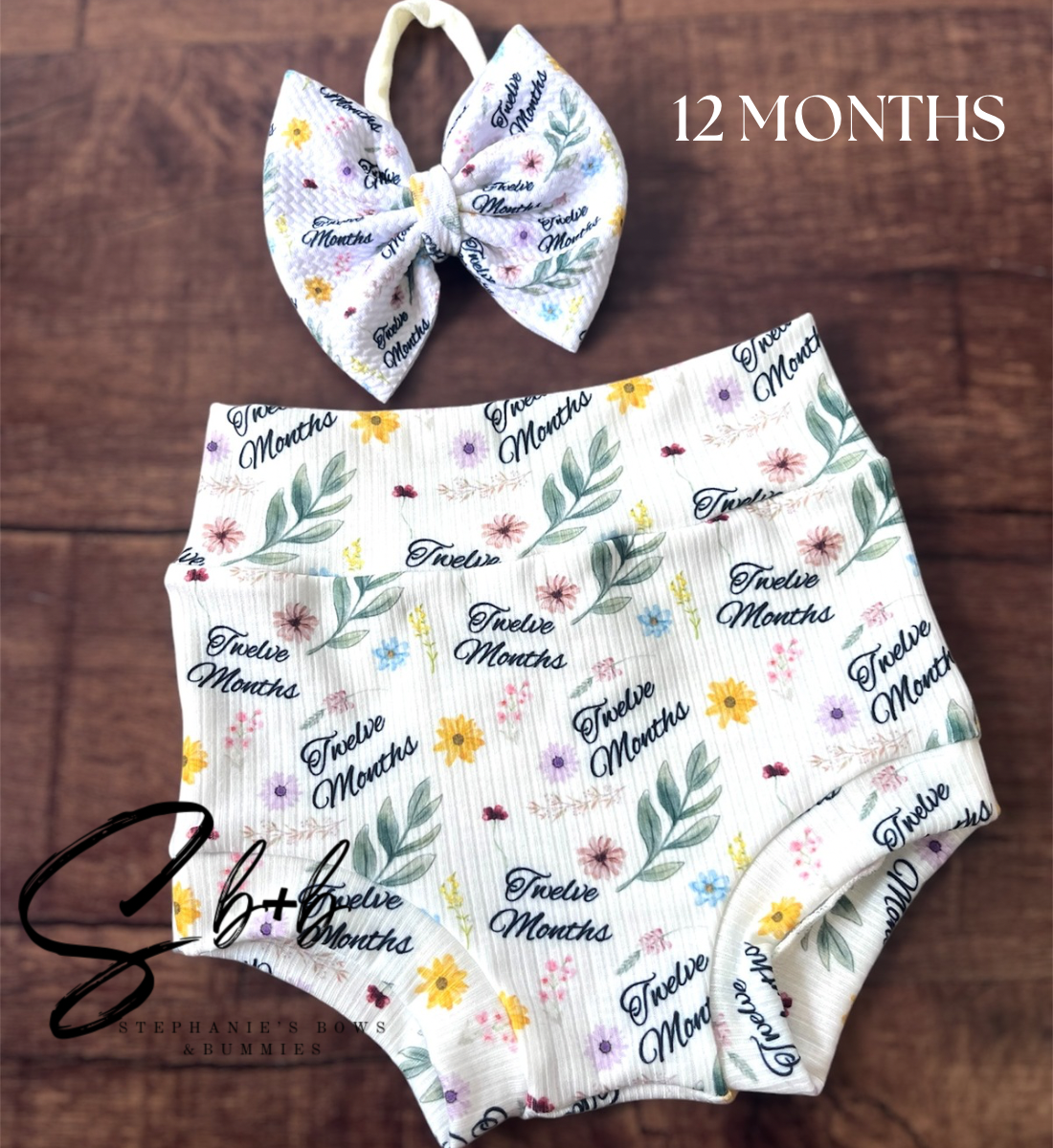 Milestone Bummies+Bow Wild Flowers
