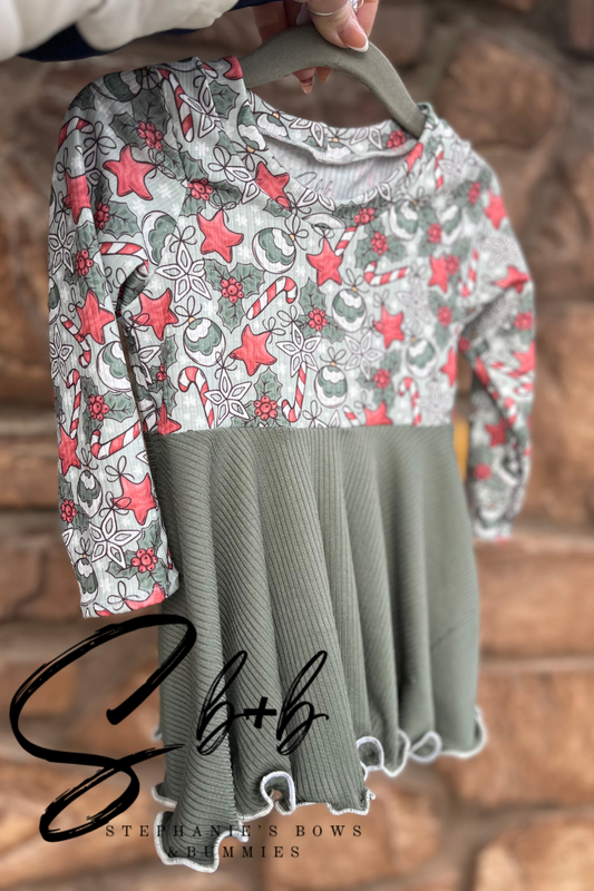 Christmas Ornaments w/ Green Bottom Dress