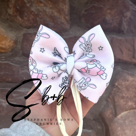 Fr**ty The Snowman Pink Puffy Bow