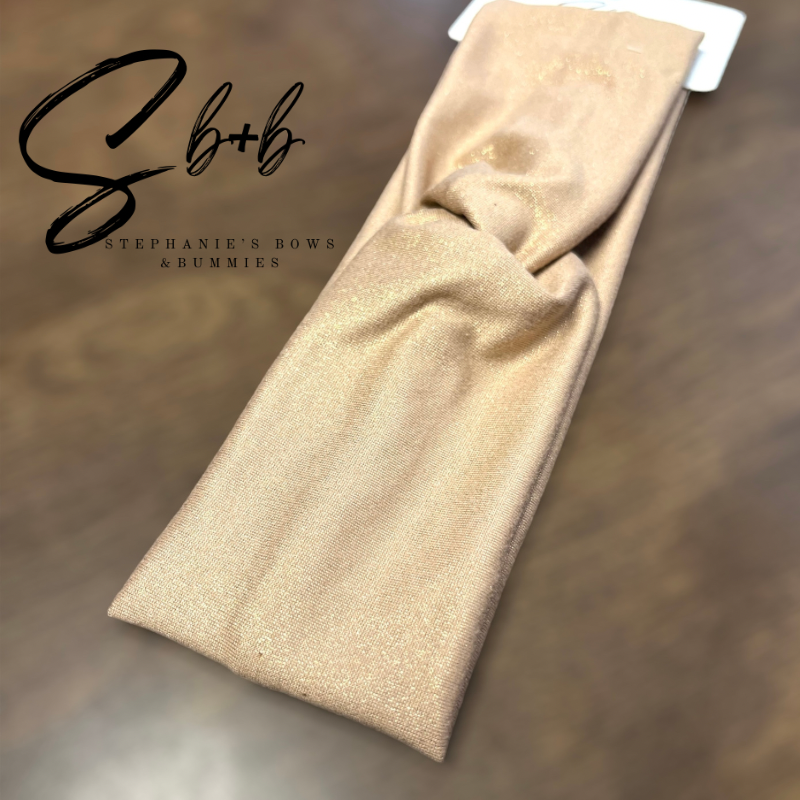 Shimmery Gold Twist Adult Headband