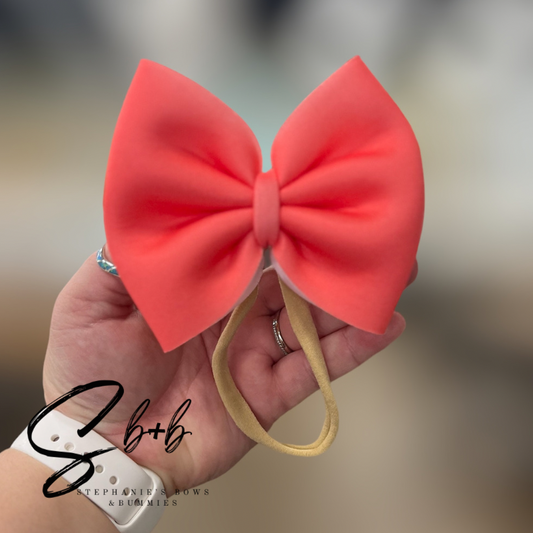 Bright Red Solid (Gingerbread Man) Puffy Bow