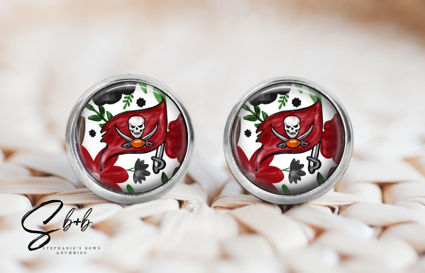 B-u-c-s Football Stud Earrings