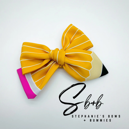 Back to School Pinwheel Bow