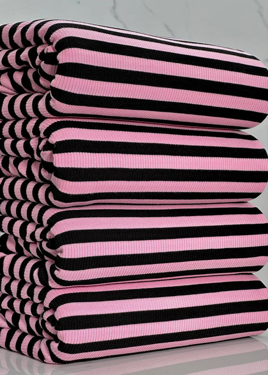 Pink+ Black Stripe