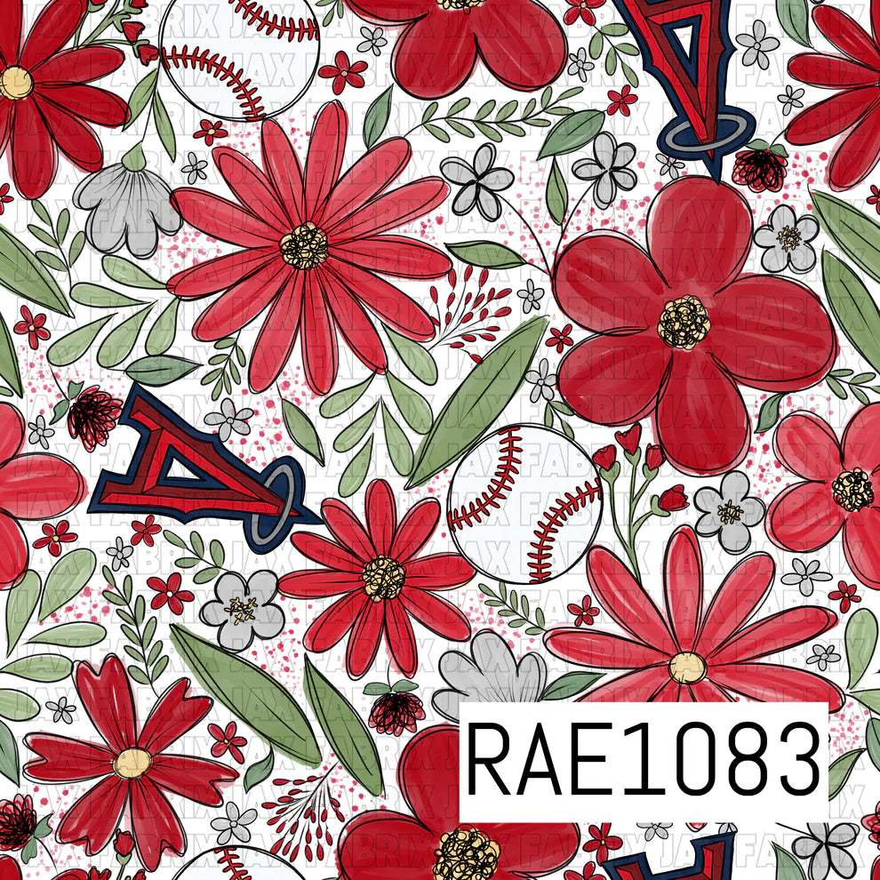 Baseball Drop Sketchy Floral