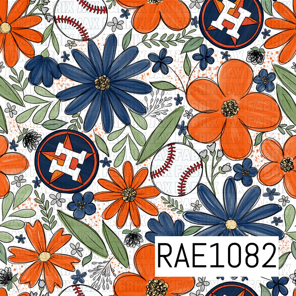Baseball Drop Sketchy Floral