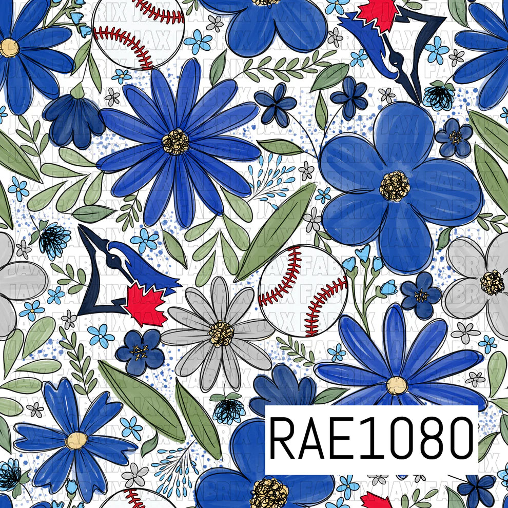 Baseball Drop Sketchy Floral