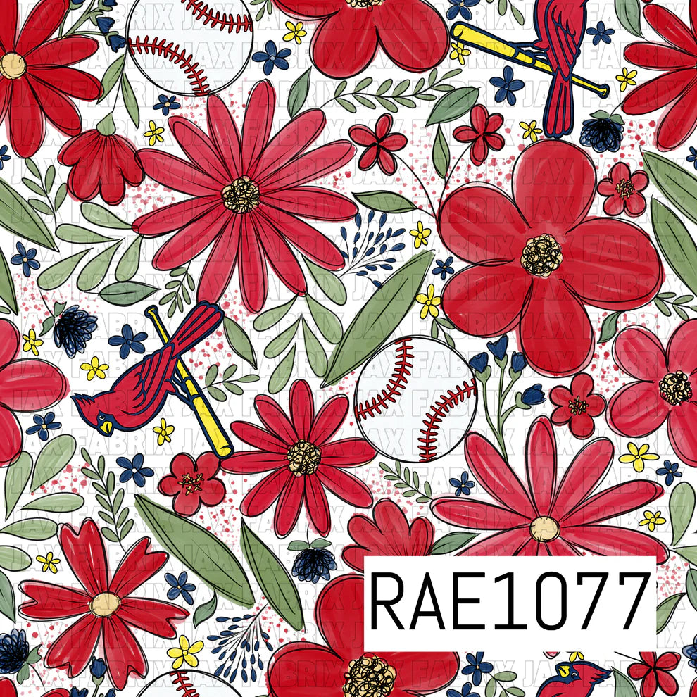 Baseball Drop Sketchy Floral