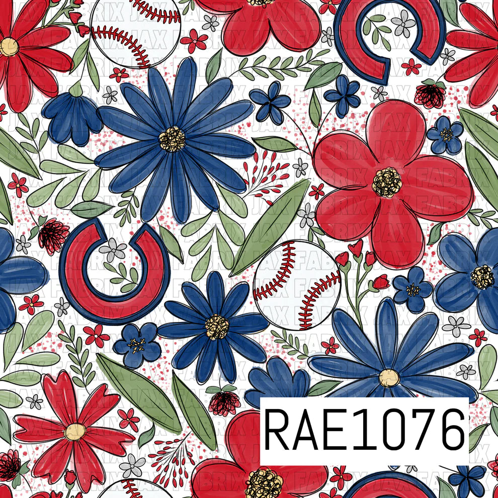 Baseball Drop Sketchy Floral