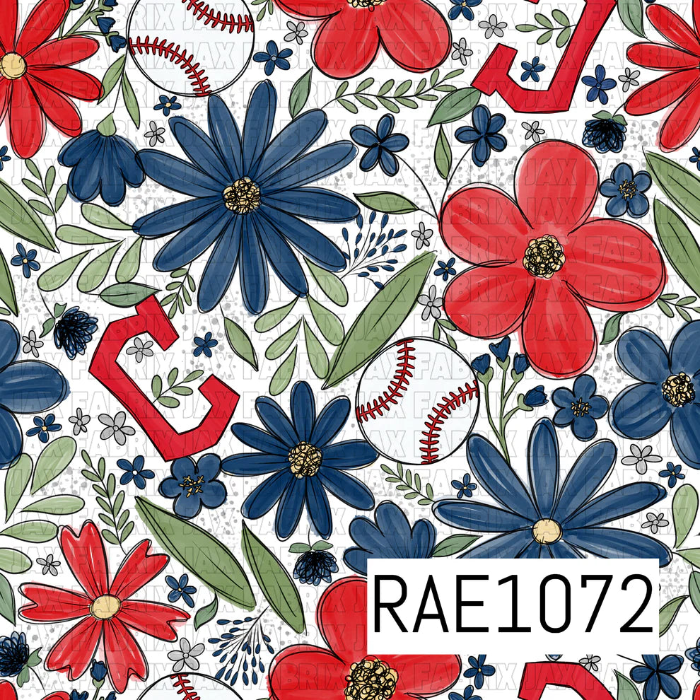 Baseball Drop Sketchy Floral