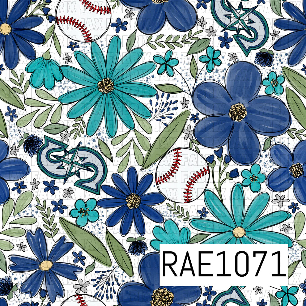 Baseball Drop Sketchy Floral