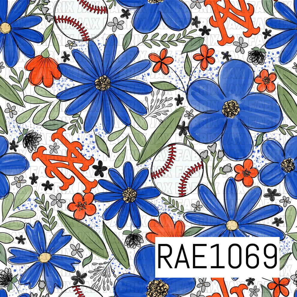 Baseball Drop Sketchy Floral