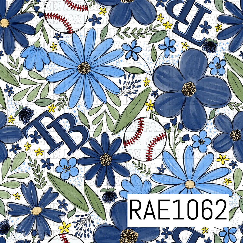 Baseball Drop Sketchy Floral