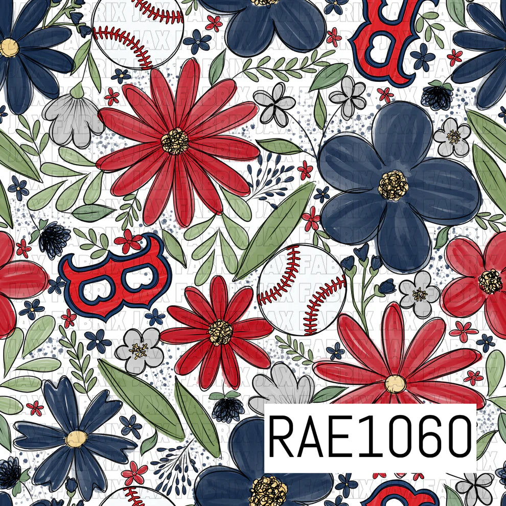 Baseball Drop Sketchy Floral