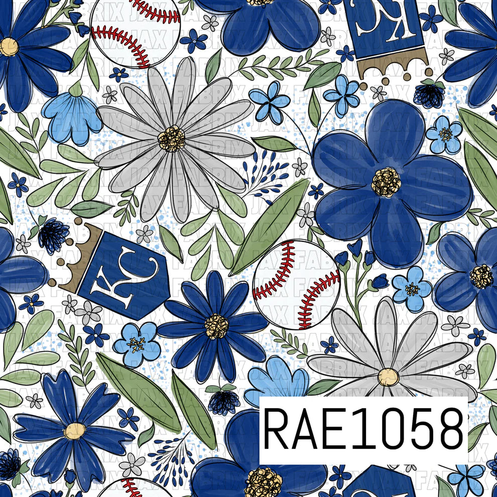 Baseball Drop Sketchy Floral