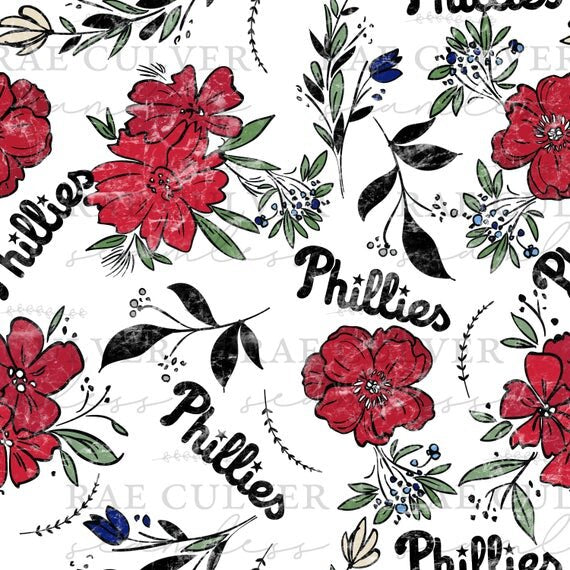 Baseball Drop Simple Floral