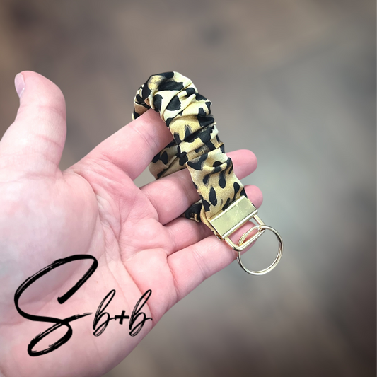 Leopard Silky Wristlet Keychains