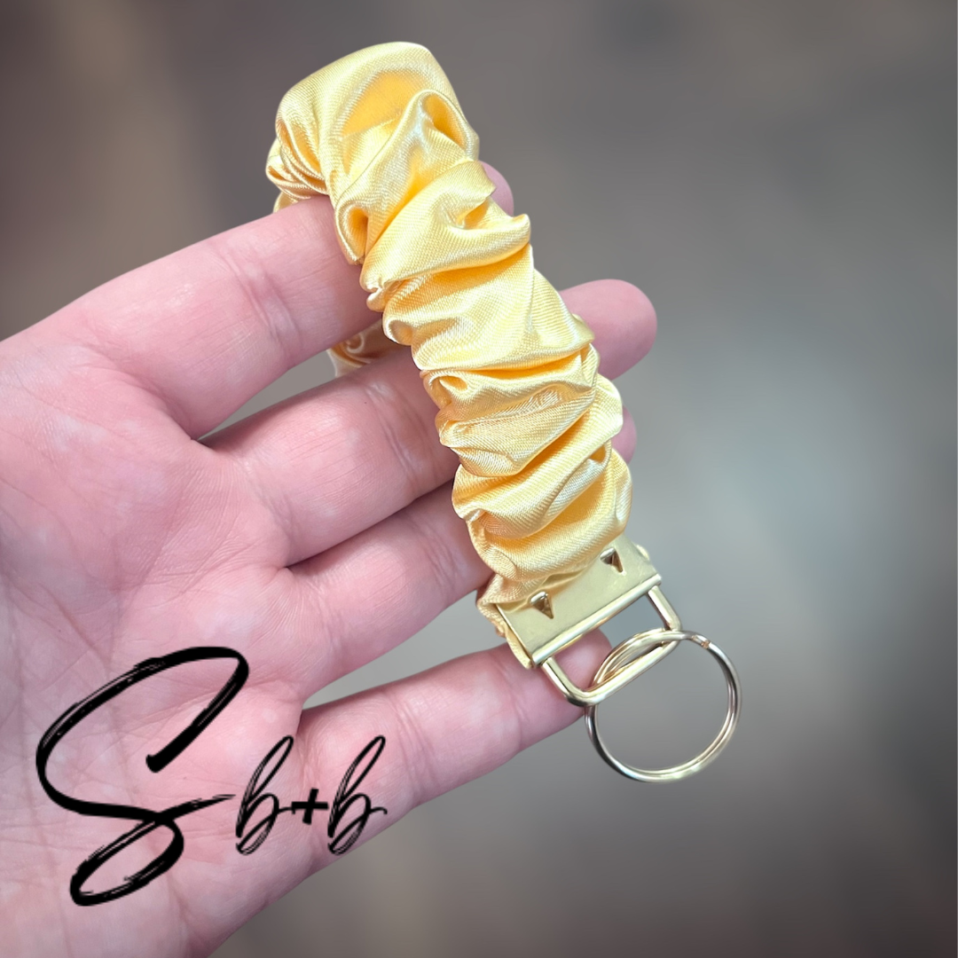 Spring Yellow Silky Wristlet Keychains